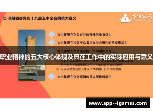 职业精神的五大核心体现及其在工作中的实际应用与意义 职业精神的五大核心体现及其在工作中的实际应用与意义